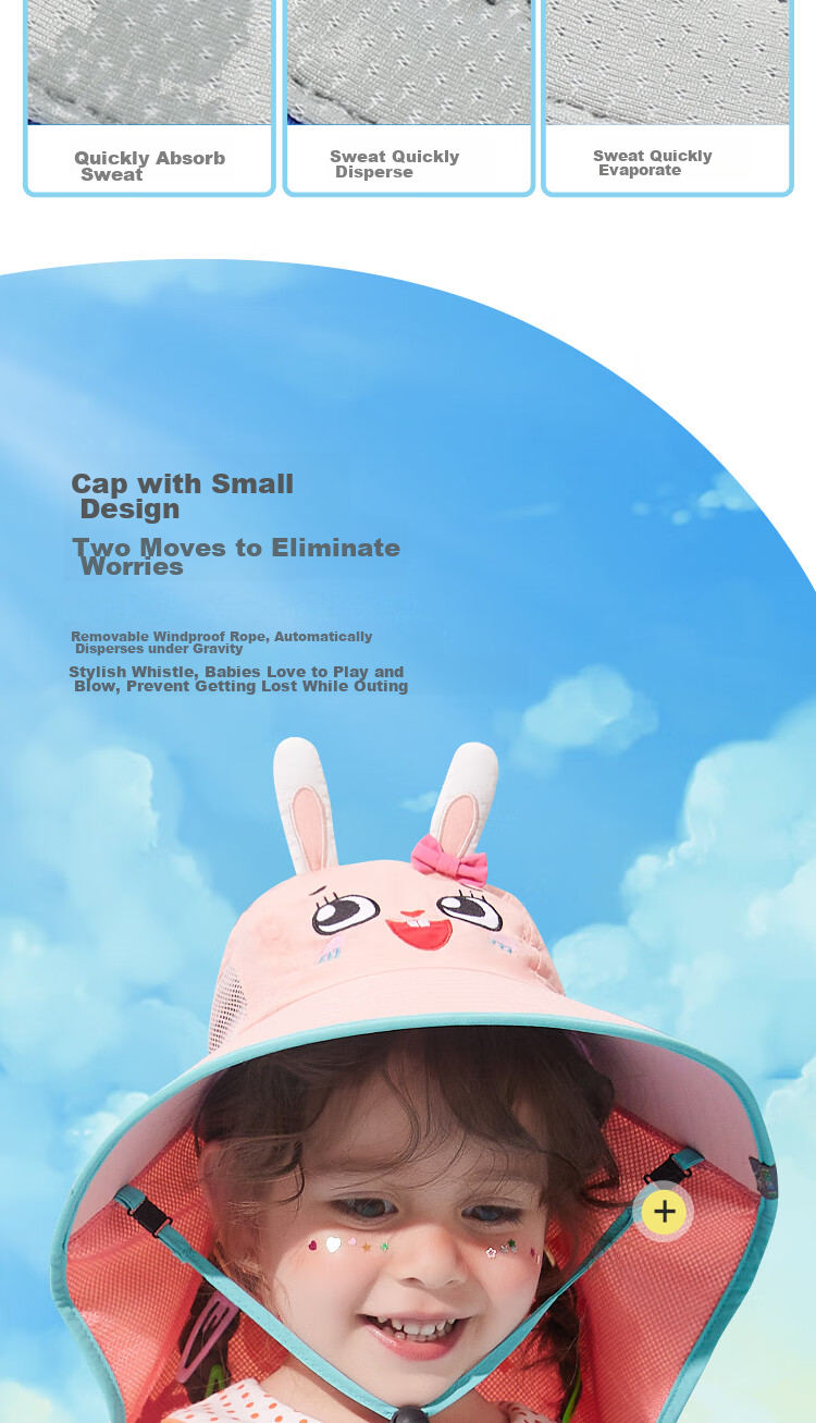 Lemonkid Children's Sun Protection Hat, Boys And Girls Sun Visor, Baby Fisherman Hat, Sun Hat, Peach Pink Magic Unicorn, 56cm 7