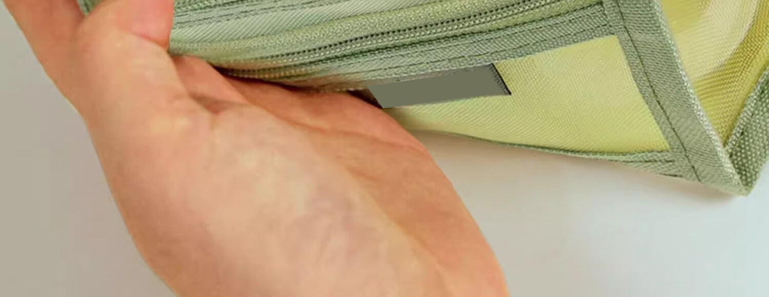 Mingyu Transparent Mesh Pencil Case for Middle School Entrance Exam, Double-Layered Transparent Stationery Box for Primary And Secondary School Students, Aesthetically Pleasing Simple Pencil Case for Boys And Girls, Avocado Gree 7