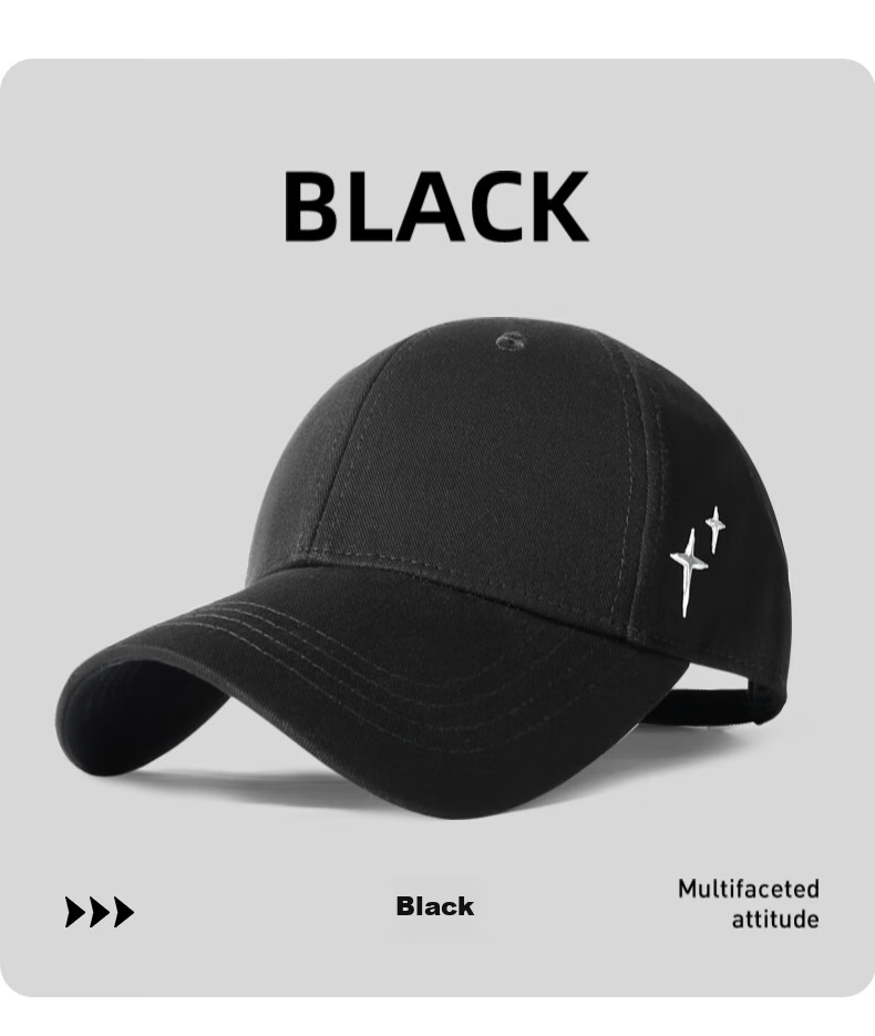 CACUSS Baseball Cap for Women, All-Season Large Head Circumference Hard Top Visor Cap, Sun Protection Hat, Couple Matching Versatile Face-Slimming Cap 15