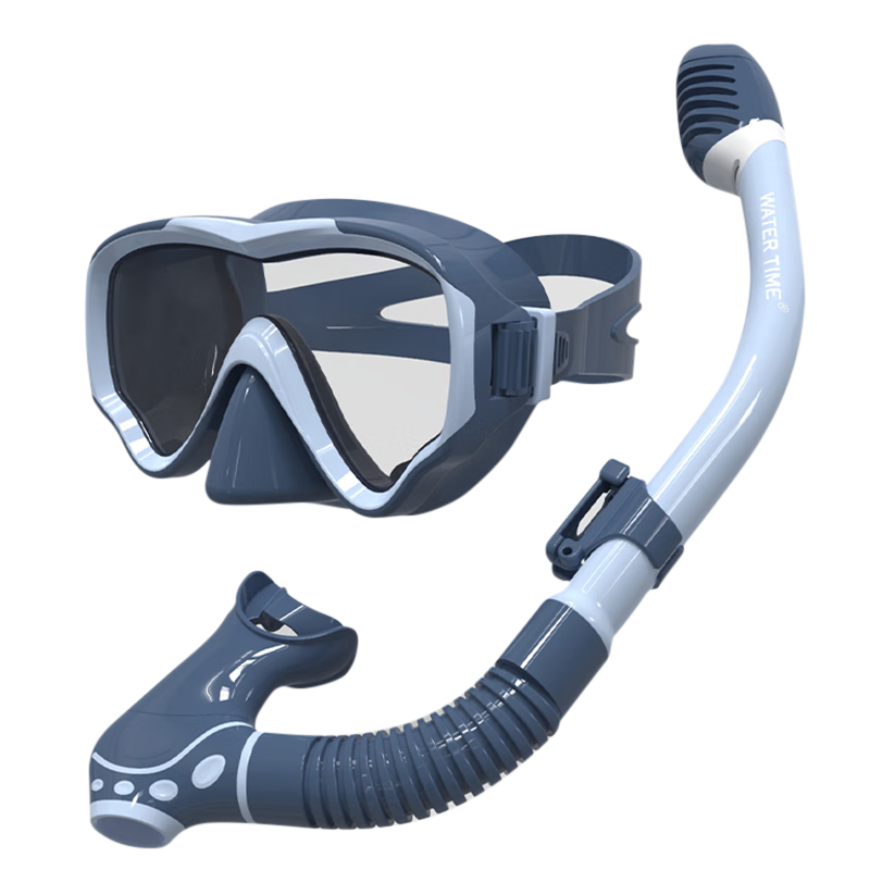 WATERTIME / Shuichuan Children's Diving Mask Snorkeling Set Kids Face Mask Swimming Goggles Underwater Swimming Glasses Ice Blue