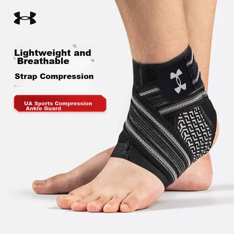 Under Armour Lace-Up Compression Ankle Support for Basketball, Football, Sports, Running, Sprain Prevention And Injury Protection, Black, Size L 1