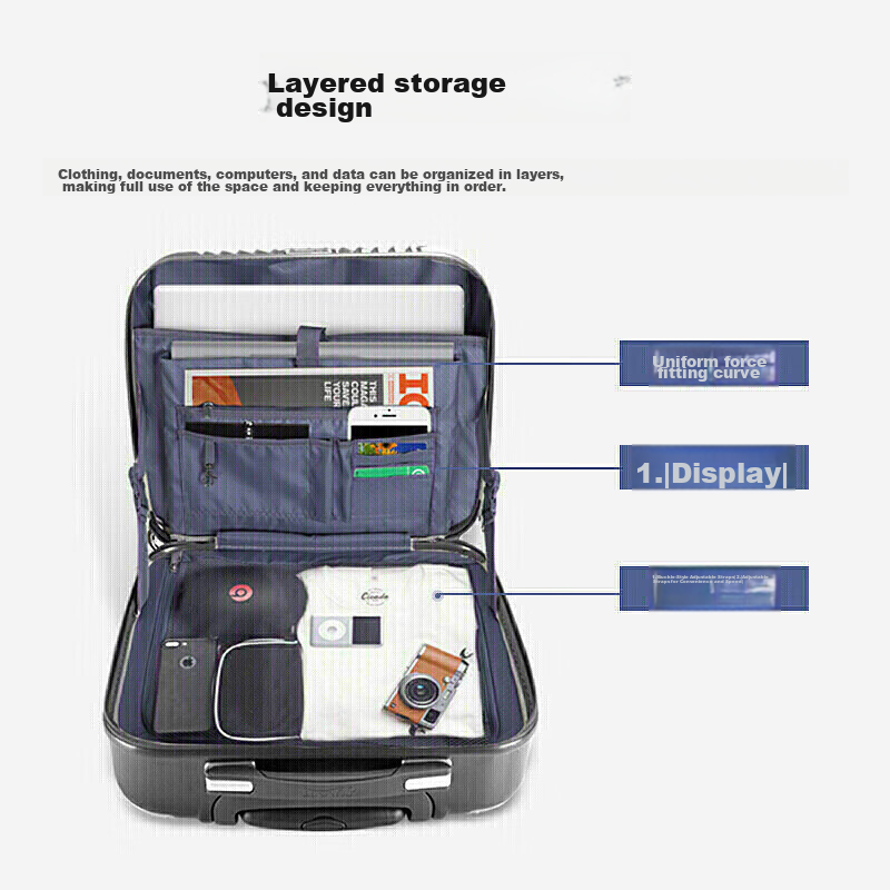 Чемодан SUMMIT, мужской, Spinner, 16 дюймов, с USB-портом, легкий, PC338TCU, темно-серый