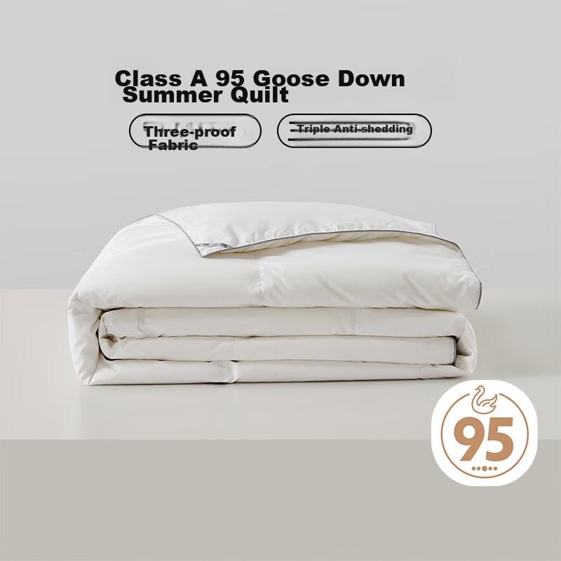 LOVO Class A 95% Kunlun White Goose down Duvet Summer Comforter 140g Filling 150*215cm White Student Dormitory