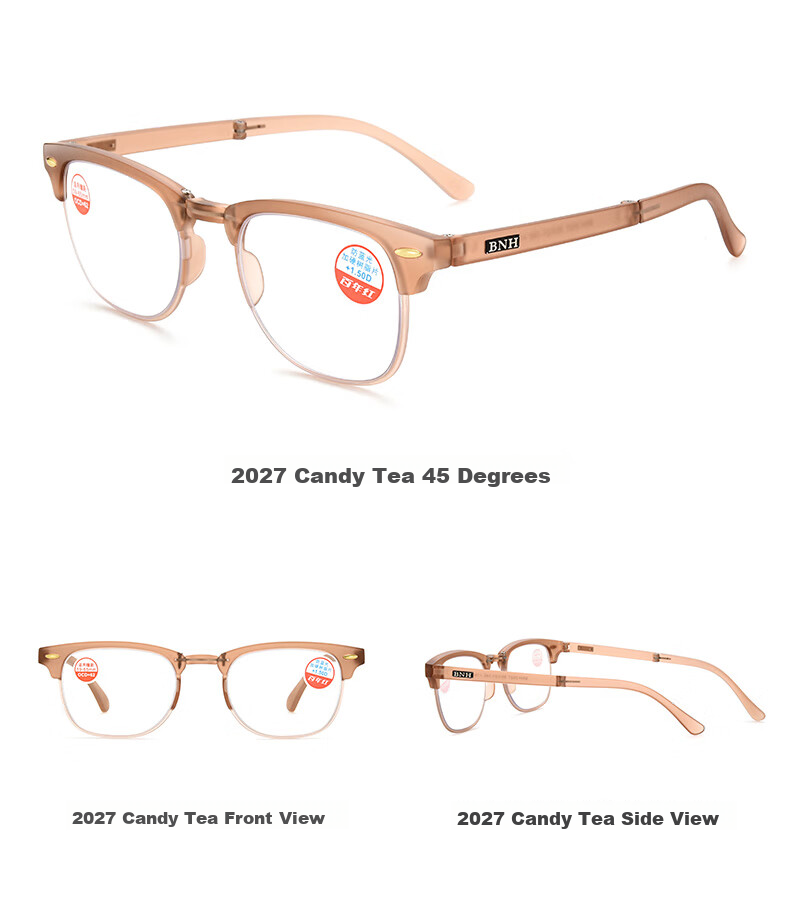 BAINIANHONG Folding Reading Glasses for Men, Imported High-Definition Anti-Blue Light Genuine Presbyopic Eyewear, 2020-150 15