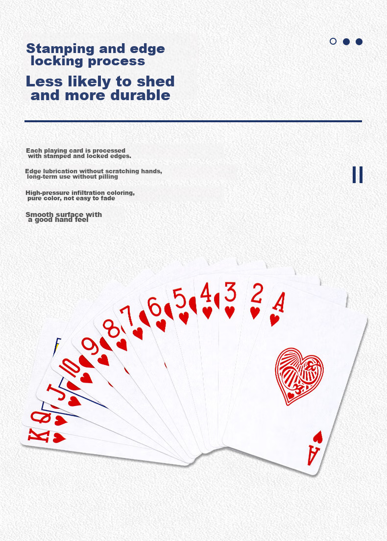Wangjing Poker Guandan Special Playing Cards, Duan Dian Competition Dedicated Blue Core Durable Double Decks Large Print Playing Cards, Red, 10 Decks Per Pack 5