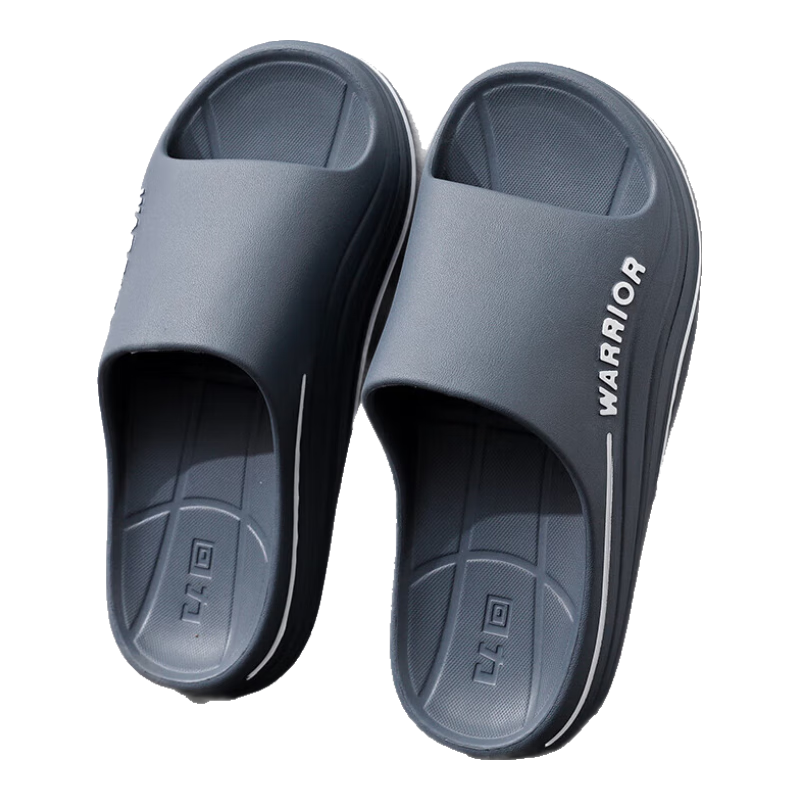 Huili Thick Non-Slip Slippers for Men And Women, Indoor And Outdoor Wear, Soft Sole Bathroom Shower Sandals HL0212 Blue-Gray Size 42-43