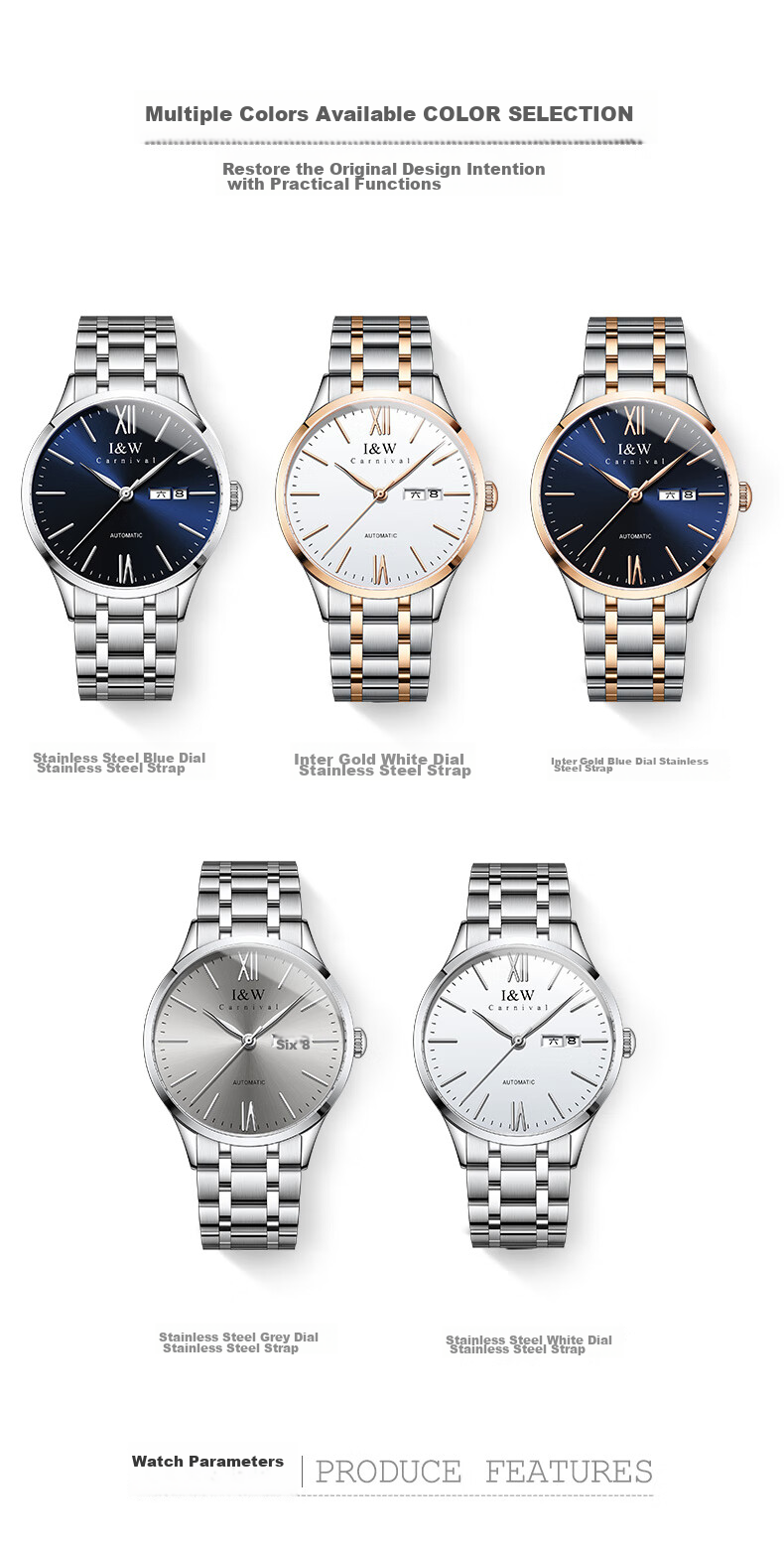 Aiwochi Swiss Iw Watch, Men's Fully Automatic Mechanical Watch, Men's Luxury Timepiece, 2026 New Model, Brand Waterproof Business Genuine Product 11