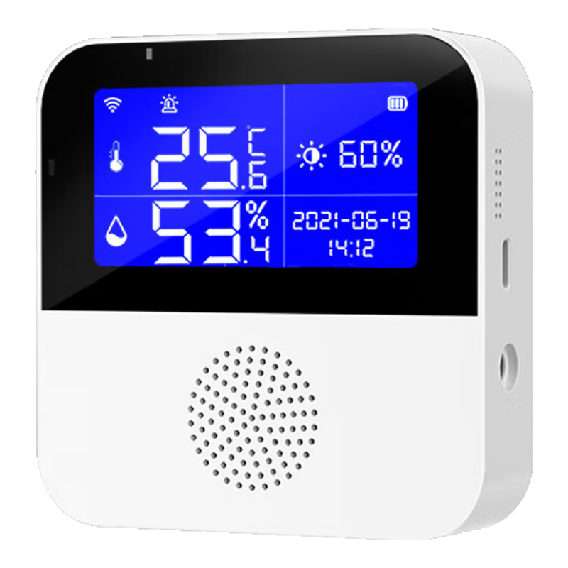 Beihai Electronic Thermometer And Hygrometer for Indoor Home Use, Smart Networked High-Precision Temperature Meter Clock with Remote WiFi And Tuya Recording Functio