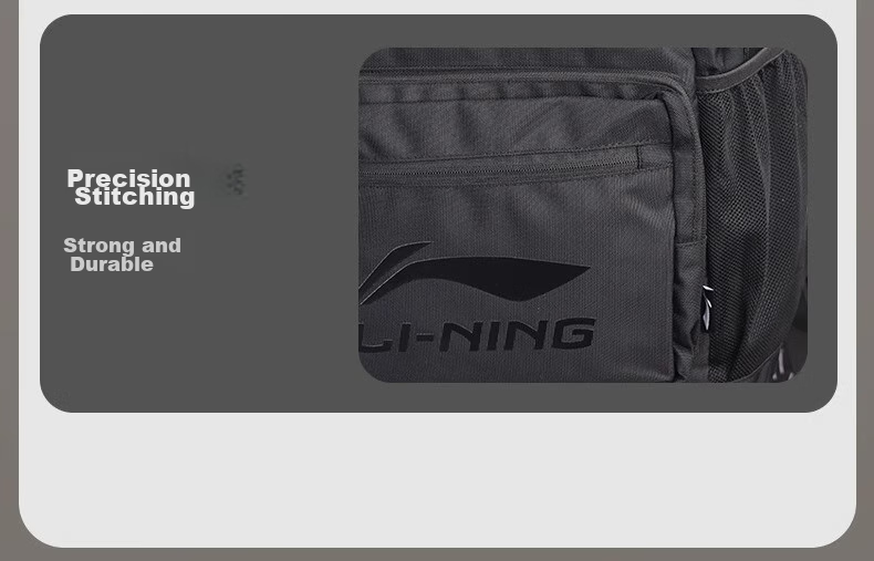 Li-Ning Backpack, Unisex School Bag with Large Capacity, for Middle And High School Students, College Students, Men's Laptop Sports Travel Bag 24