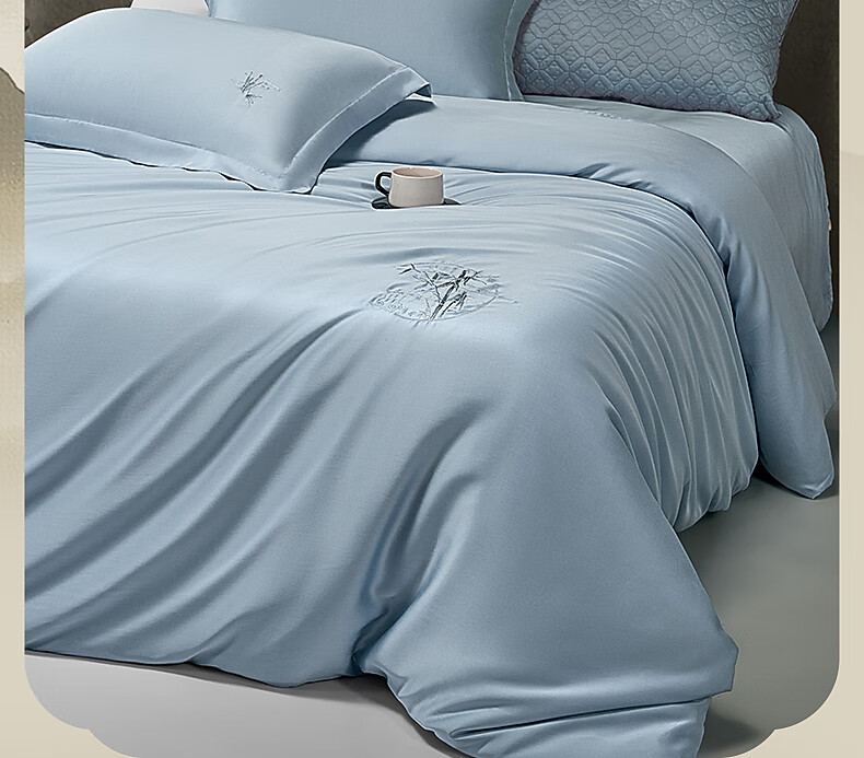 Bailisi Shuixing Jiafang Brand Four-Piece Bedding Set, Pure Cotton Bedsheet, Duvet Cover, Quilt, 100% Cotton, 60-Count Long-Staple Cotton, High-End Luxury, for 1.8m Bed 5