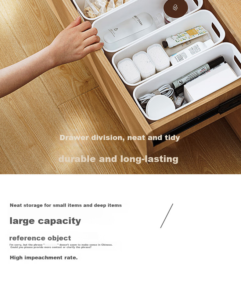 Jicang Storage Box, Household Kitchen Organizer, Plastic Storage Container, Snack And Cosmetics Storage Box, Storage Bi 7