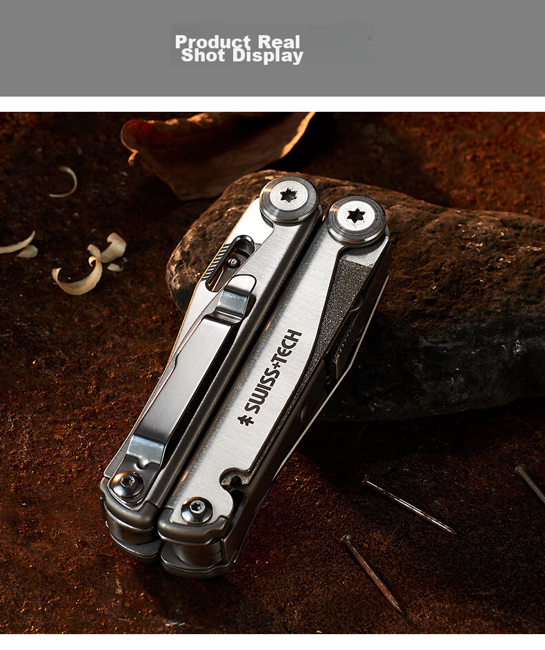 SHEFFIELD Swiss Technology Outdoor Multi-Functional Combination Tool Pliers, Folding Scissors, EDC Survival Equipment, Multi-Purpose Tool Pliers 16