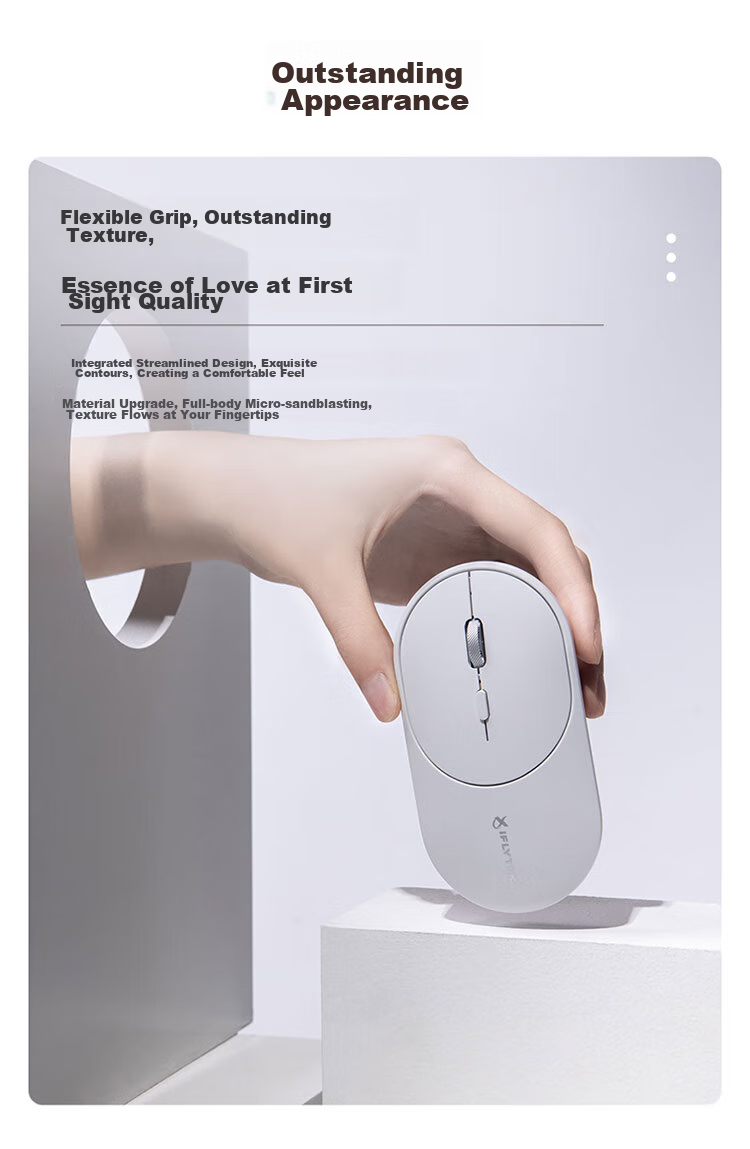 IFLYTEK Mouse Lite-M320 Starlight Edition [Slim] Bluetooth Mouse Wireless Mouse Sold by JD Smart Voice Mouse Quiet Office Mouse White 12
