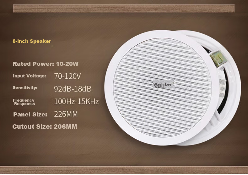 SAST 6-Inch Constant Voltage Ceiling Speaker, Recessed Ceiling Background Music System, Embedded Public Address Speaker for Shopping Malls And Stores TH1-6 6