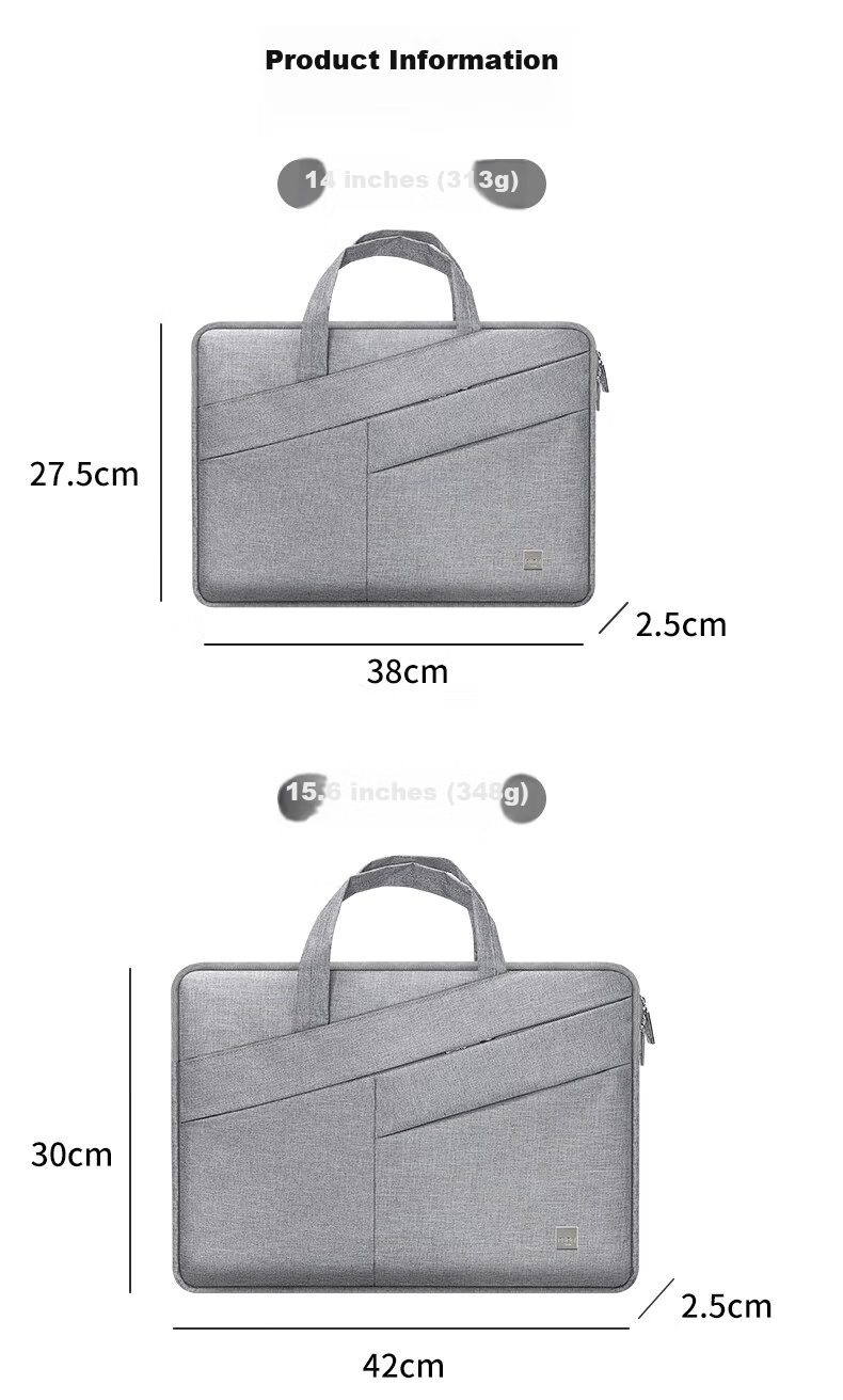 Biyoumei Laptop Bag, Handheld Slim Style, 14-Inch Notebook Briefcase, Suitable for Apple, Huawei, Xiaomi, Lenovo 11