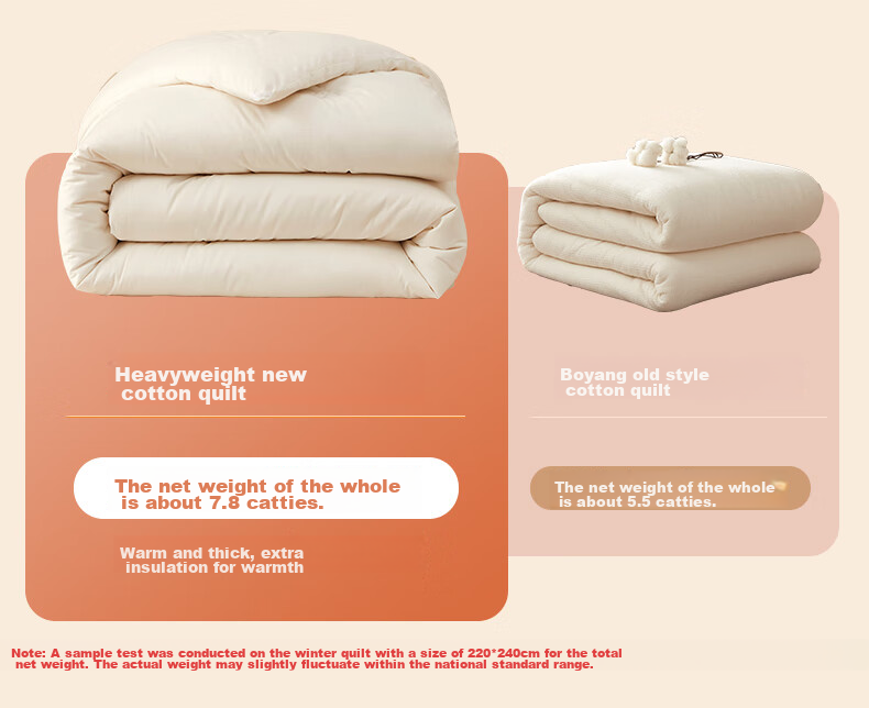 BEYOND Home Textiles, Maternal And Infant Class A Antibacterial, 100% Xinjiang Cotton Quilt, Thickened Winter Comforter, Duvet Insert, Approximately 6.3 Jin (3.15 Kg), 150*210cm 13