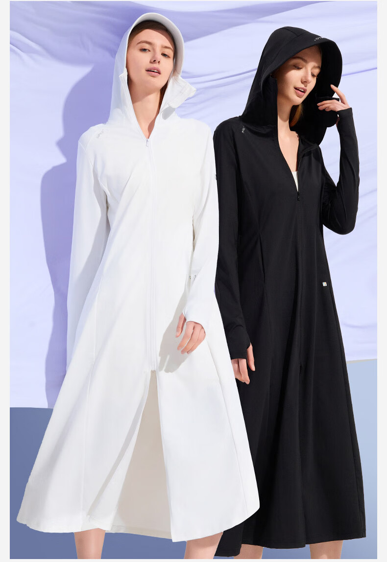 SUPIELD Full-Range Mid-Length Sun Protection Jacket for Women, Outdoor UV-Resistant, Cool-Feeling Windbreaker, Sun Protection Coat 3