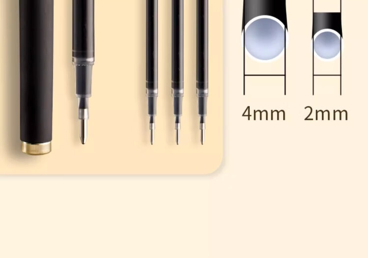 Liupintang 0.7mm Gel Pen Refill, Black Ink, Thick Tip, Hard Pen for Calligraphy Practice, Signature Pen, Business High-Quality Black Pen, Water-Based Pen for Exams, Large Capacity Adult Writing Practice Pe 4