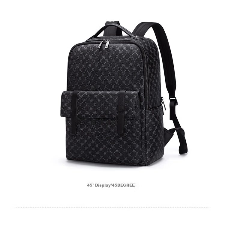 GOLF Backpack, Men's Fashionable Printed Large Capacity Backpack, Water-Resistant Laptop Bag for Men And Women, Student Schoolbag, Trendy Casual Business Travel Backpack, 5I688466J Black 19