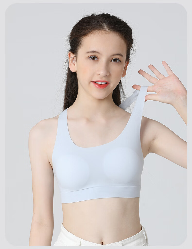 Ailier &ouluola Girls' Underwear, for Puberty Ages 12-16, Student Teenage Girls' Camisole, 6251 White, XL 8