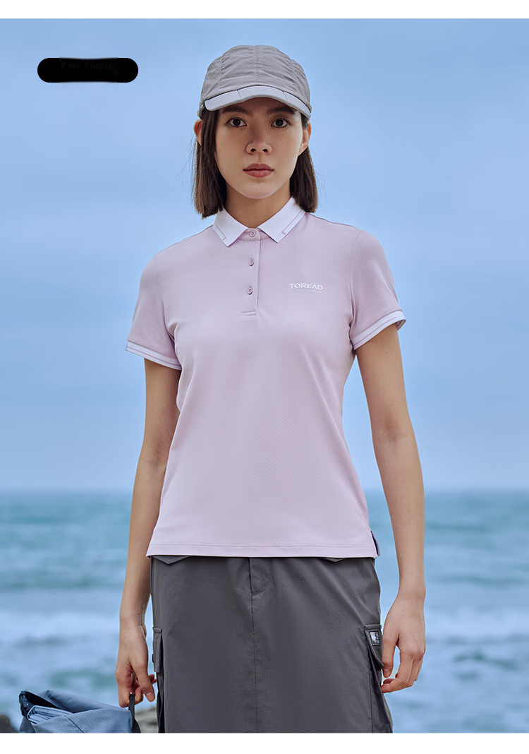 TOREAD POLO Shirt, Spring And Summer Women's Short-Sleeve T-Shirt, Outdoor Collared Functional Quick-Dry Breathable Top TAJJBM82823 26