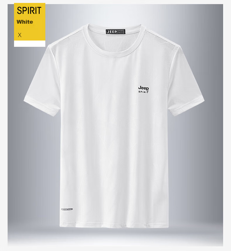 JEEP Quick-Dry T-Shirt, Lightweight for Summer, Outdoor Running And Fitness Short Sleeve, Simple And Fashionable Versatile Men's T-Shirt, Black, M 10
