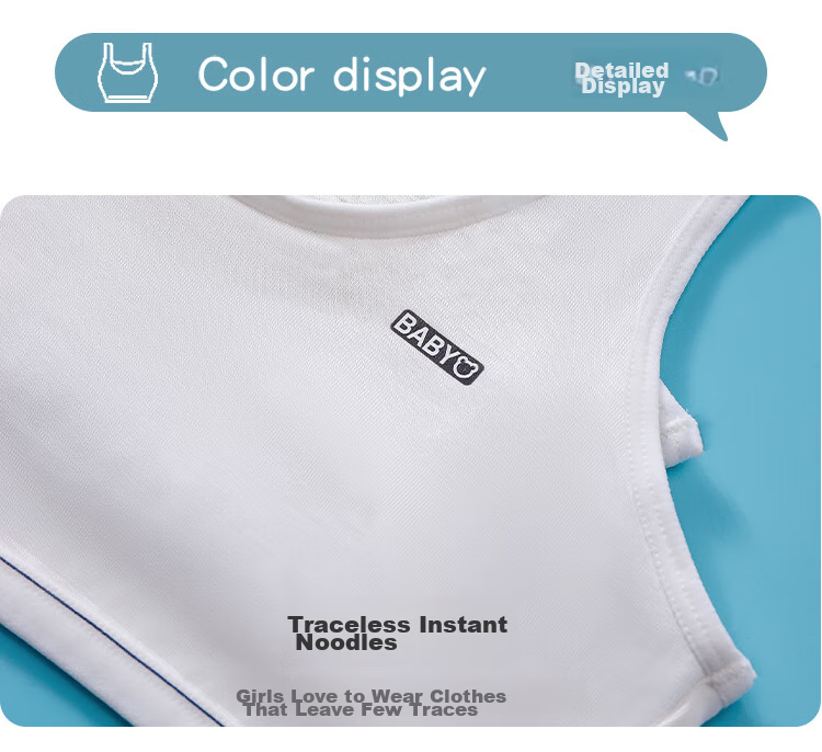 YUZHAOLIN Girls' Underwear for Puberty, First Stage for Elementary School Students Aged 8-12, Anti-Nipple Girls' Children's Camisole 20
