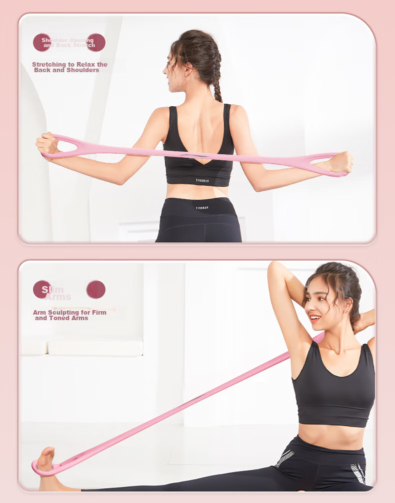 Li-Ning Eight-Shaped Resistance Band for Women's Shoulder Opening And Back Stretching, Elastic Band for Home Fitness Equipment, Full Body Workout And Yoga 14