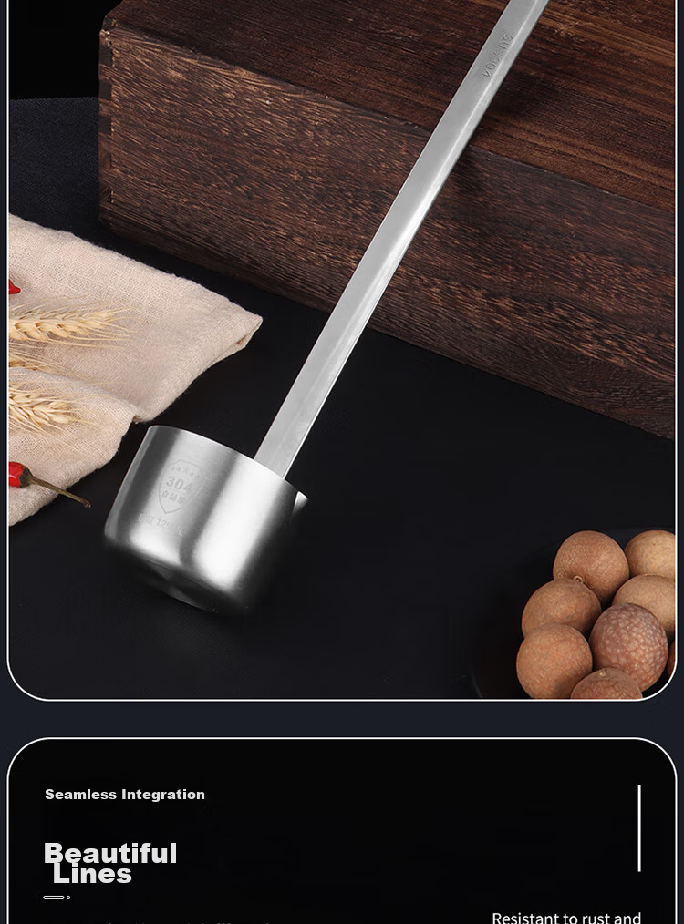 BJ 304 Stainless Steel Wine Pourer, Two Liang Half Measuring Cup for Liquor, Wine Dipper, Vinegar And Oil Pouring Ladle, 125ml 7