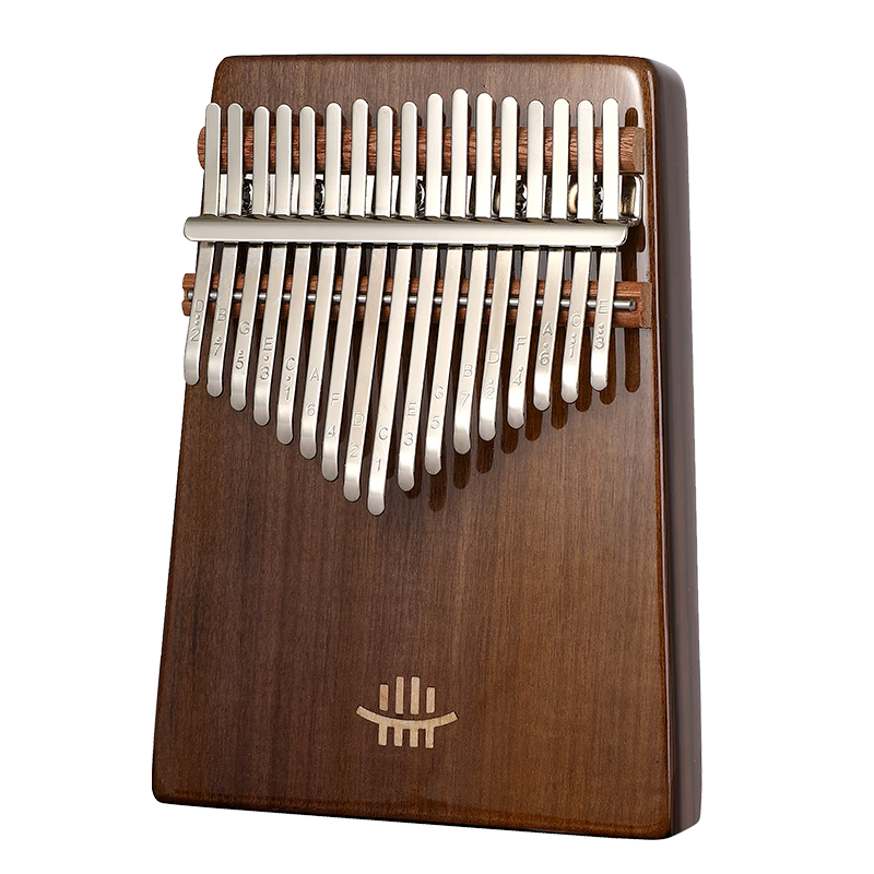 Luru Thumb Piano, 17-Key Bottom Opening Full Solid Wood Finger Piano Kalimba Thumb Piano, Walnut Wood