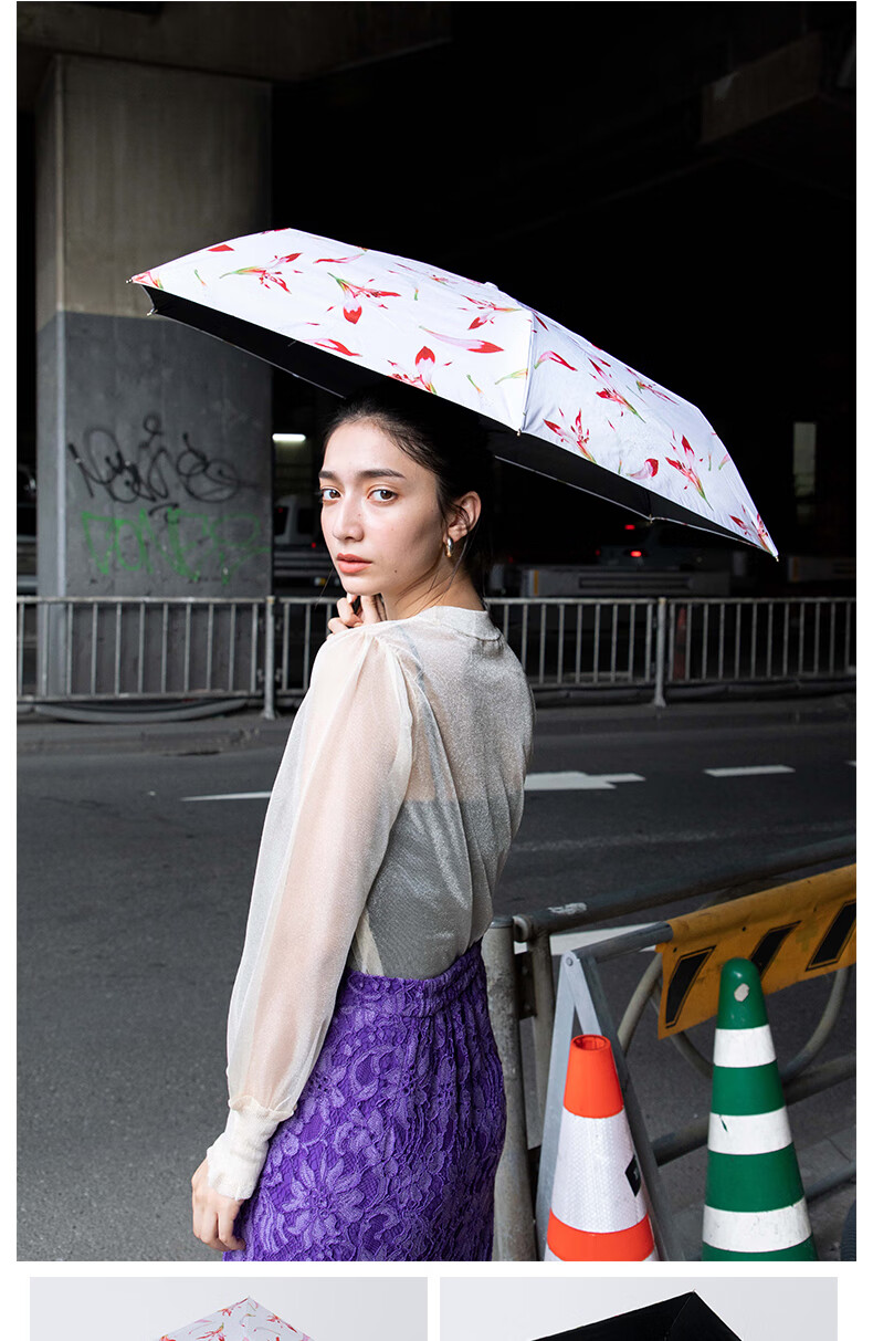 Wpc. Plantica Huadao Jia Huayang Co-Branded Colorful Black Umbrella, Sun And Rain Dual-Use Folding Parasol 10