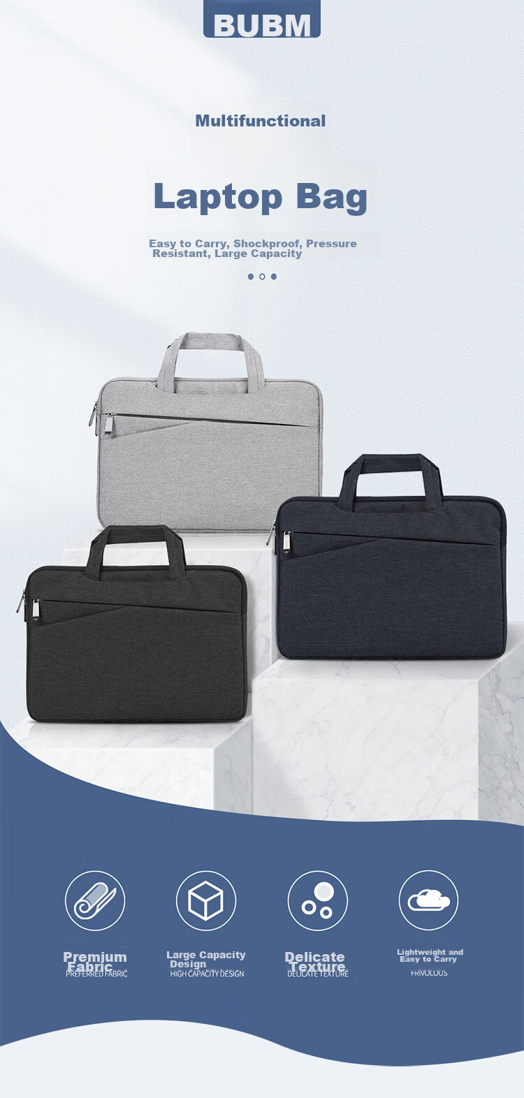 BUBM Laptop Sleeve for Apple, Dell, HP Computers, Handheld 15.6-Inch Notebook Protective Case, Unisex Lenovo Inner Bag 1