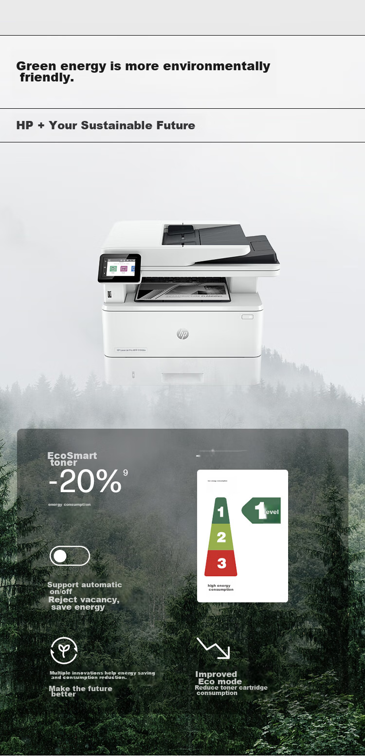 HP 4114dw Monochrome Automatic Duplex Wireless Laser Printer Copy Scan Wireless Connectivity Continuous Copy Business Office Commercial 9