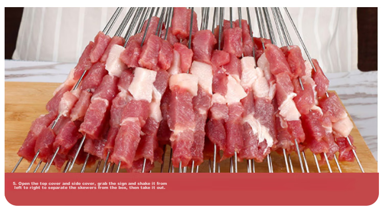 Suncojia Outdoor Charcoal BBQ Grill Portable Barbecue Oven Set for Grilling Lamb Skewers 11