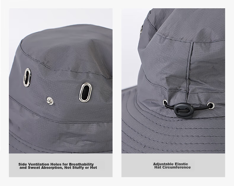 BJ Fisherman Hat Sun Protection Hat Outdoor Hiking Cap for Men And Women, Large Head Circumference Wide Brim Sun Hat Khaki Color 5