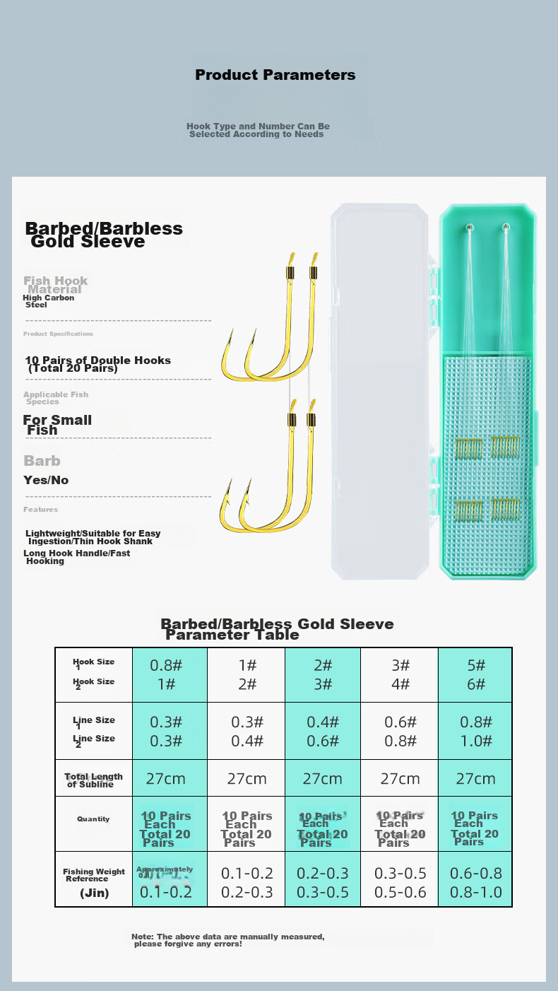 Diaoyuwang Fishing Hook with Pre-Tied Short Line, Double Hook Anti-Tangle Finished Product, Shihang Fishing Hook, Jinxiu Crucian Carp Hook Line Hook 27cm 13