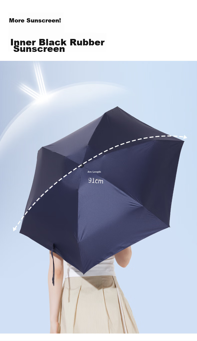 Obsu Japanese Carbon Fiber Five-Fold Sun Umbrella, UV Protection, Dual-Use for Rain And Shine, Portable, Gray, Carbon Five-Fold 6