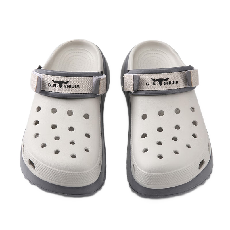 G.N.Shi Jia Perforated Shoes, Summer Stepping-On Feeling Sandals, Outdoor Dual-Use Closed-Toe Casual Sandals, Breathable Beach Shoes for Me