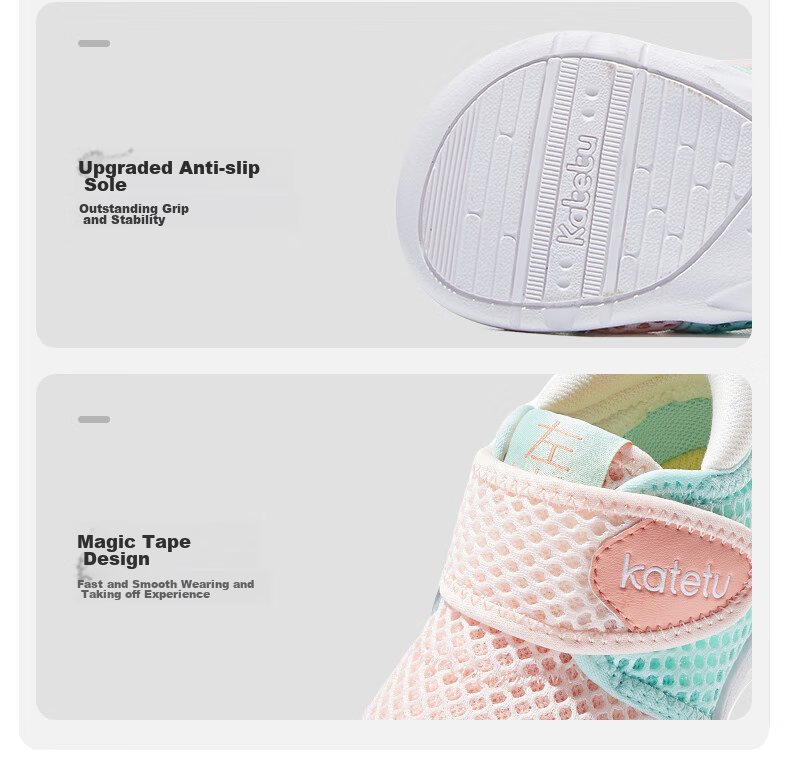 Katetu Toddler Shoes for Infants 1-3 Years Old, Breathable Mesh Children's Shoes, Spring And Summer Functional Shoes, Kindergarten Baby Indoor Shoes X2AE003 11