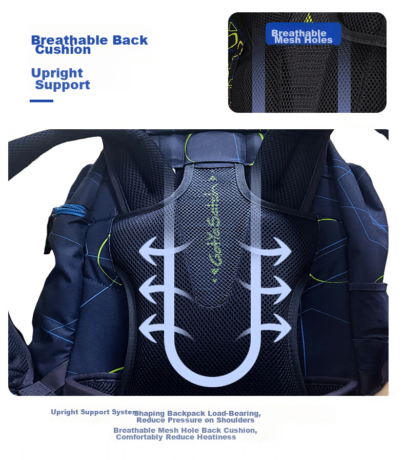 Got Ya Satch Middle School, High School And Elementary School Students' Backpack for Boys And Girls, Lightweight Spine-Protecting Large Capacity Backpack 35L 10