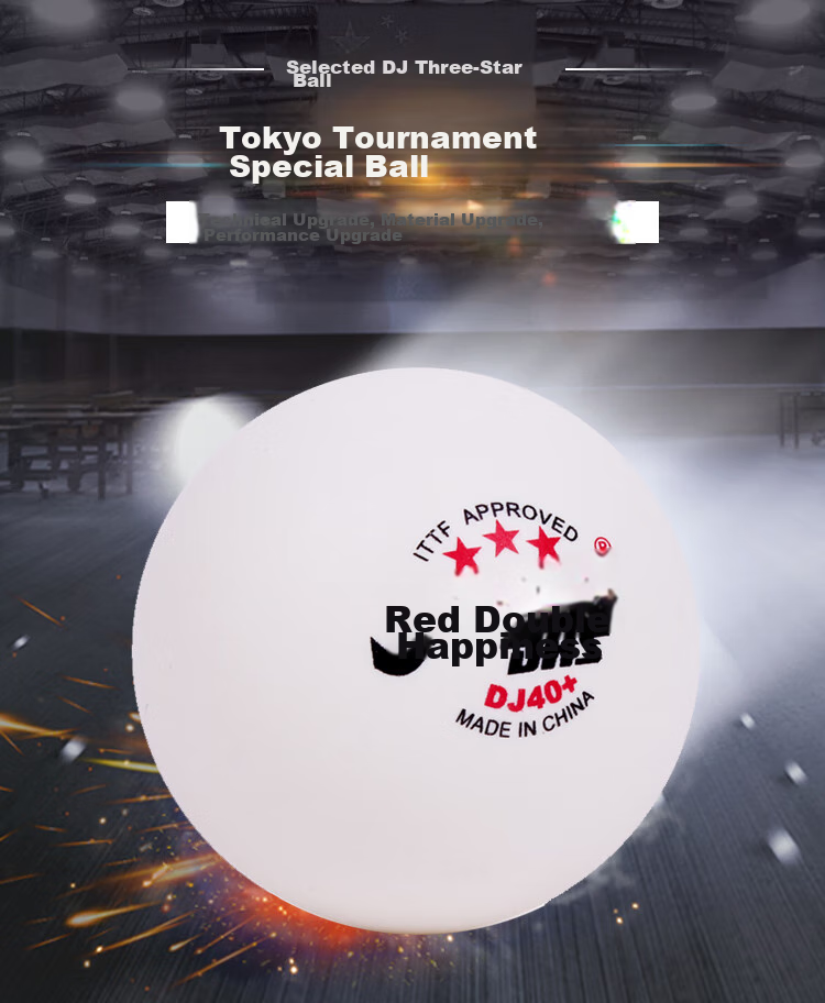 DHS Tokyo Competition Top Three-Star DJ40+ Competition Balls, White, Pack of 6 1