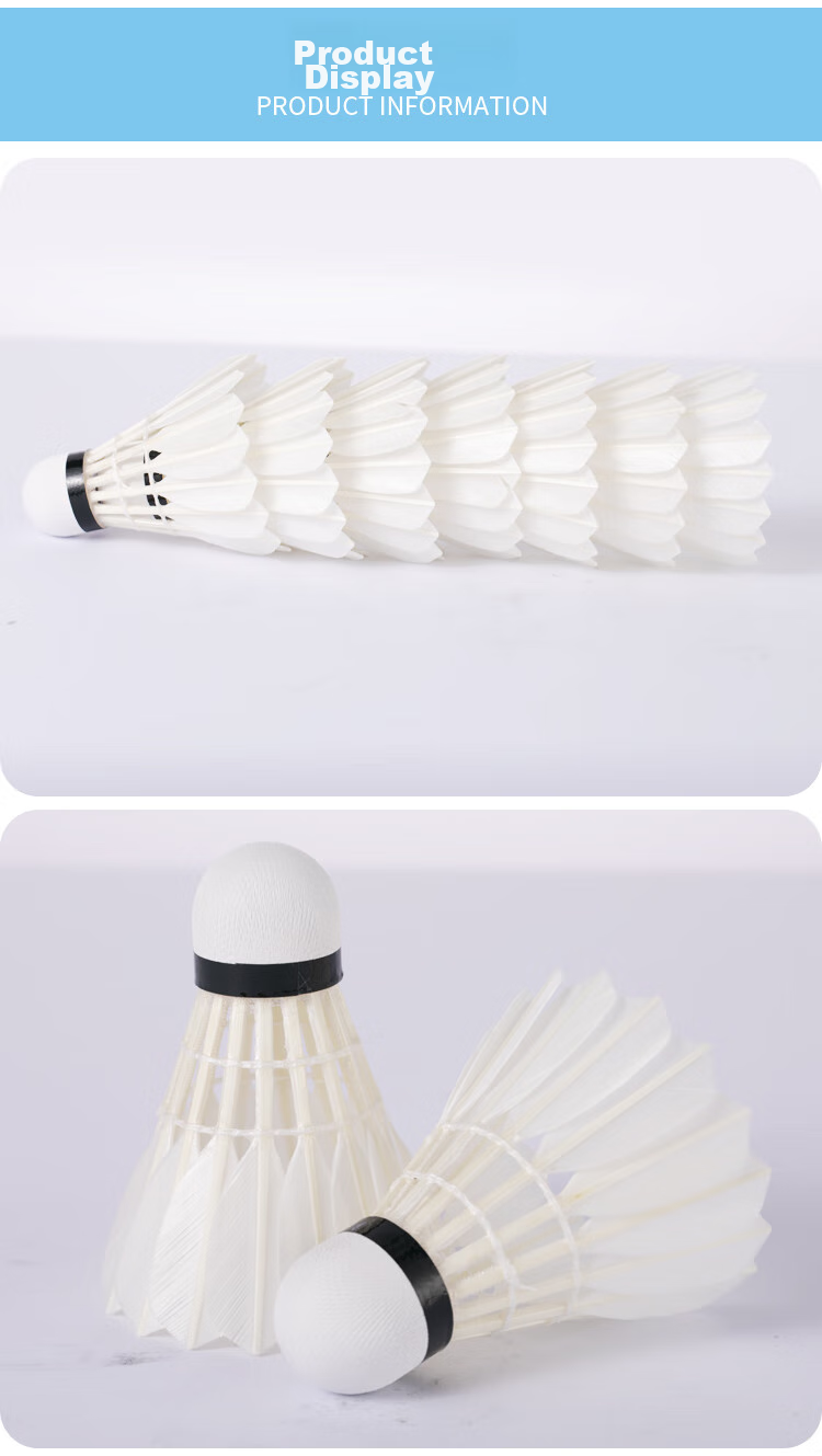 CHAO PAI Silver Super Feather Badminton Shuttlecocks, Duck Feather, Large Size, for Amateur Competitions, Pack of 12, Speed 77 8