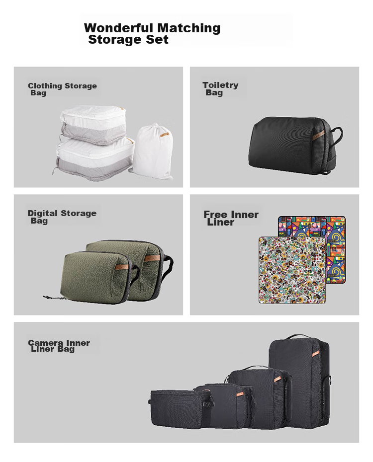 PGYTECH Shoulder Camera Bag Dandelion OneMo Trave DSLR Camera Bag Lens Stabilizer Storage Casual Travel Multifunctional 35L Large Capacity Crossbody Handheld Olive Gree 17