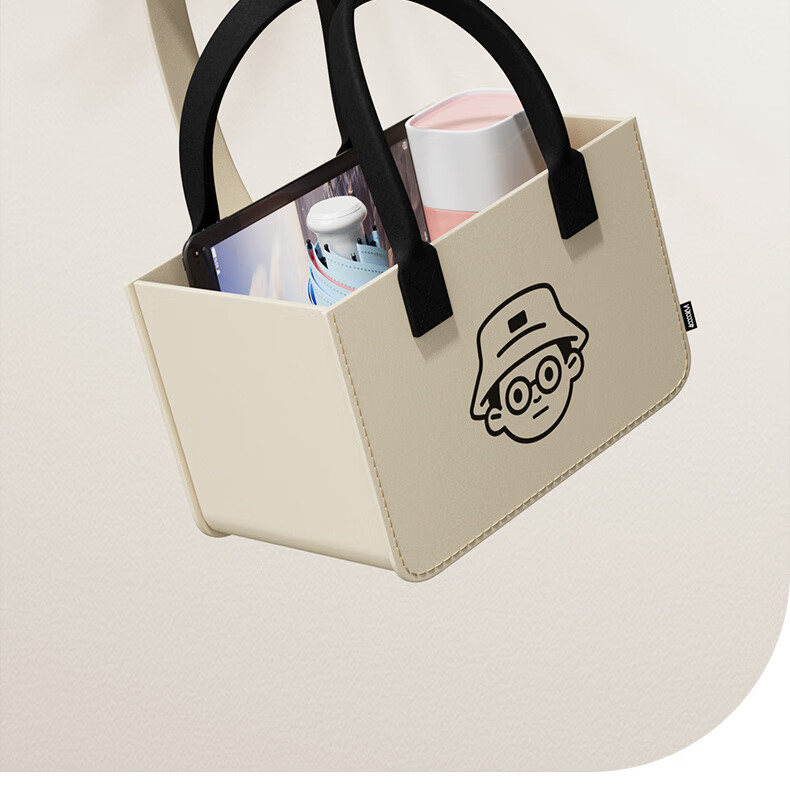 Siwangongli Felt Handbag, Portable Commuter Tote Bag, Canvas Bag, Simple College Student Shopping Storage Bag, Large Capacity Gift Bag 10