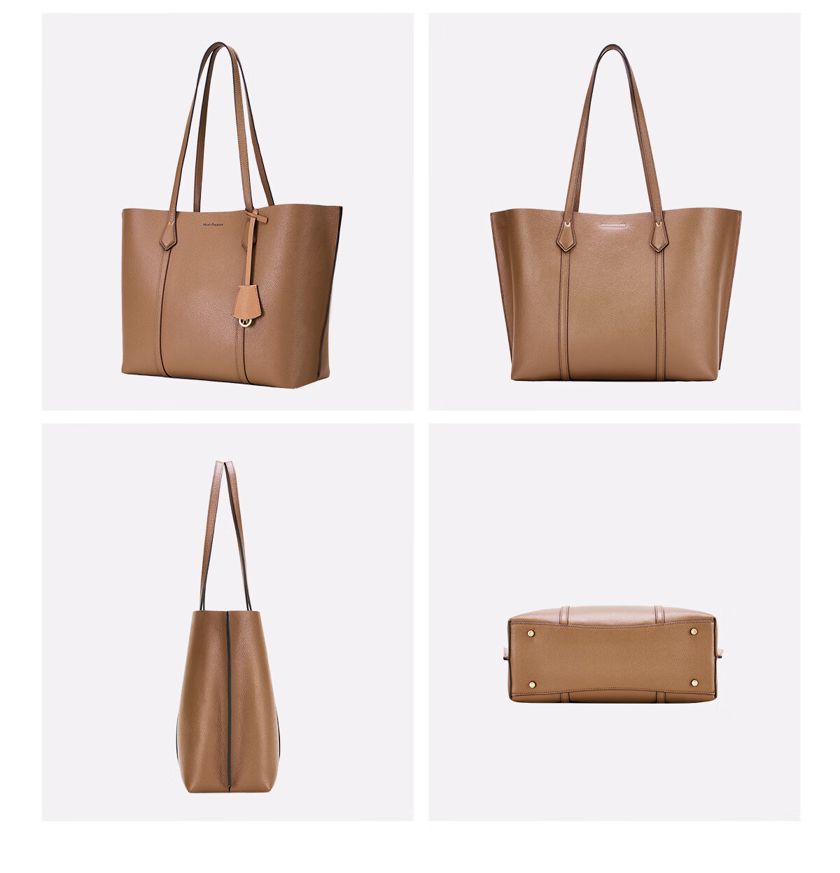 Hush Puppies Women's First Layer Cowhide Handbag Shoulder Bag Commuter Tote Gift for Women's Day Girlfriend Wife 10