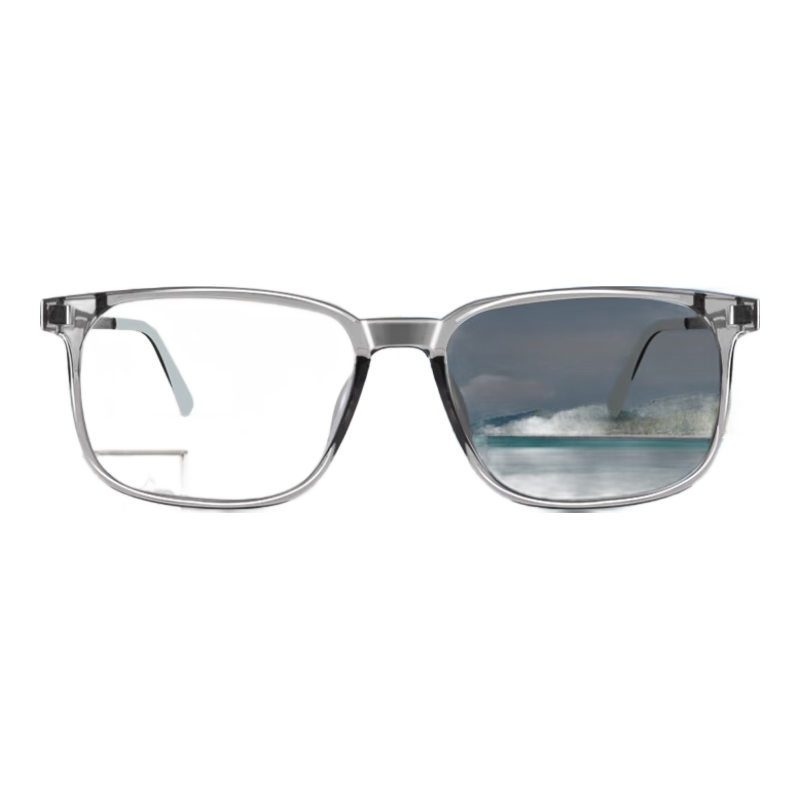 Gameking Anti-Blue Light Glasses for Men And Women, Anti-Radiation Glasses without Prescription, Back-To Frameless Clear Lenses 3388 Gray, Anti-Blue Light Gray