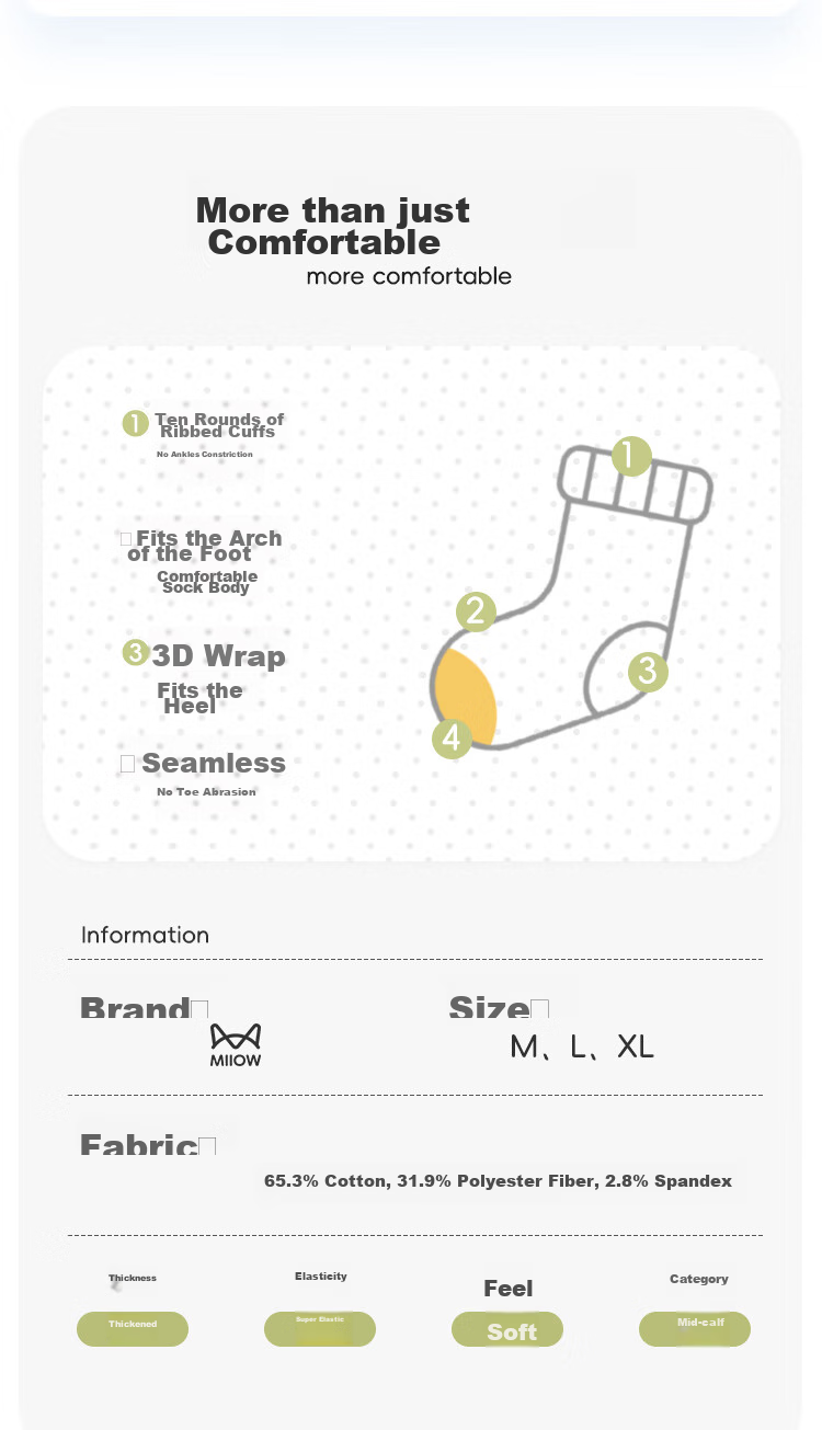 MiiOW Children's Socks for Boys, All-Season Cotton Mid-Calf Socks, Cartoon Breathable Socks for Kids And Toddlers 8