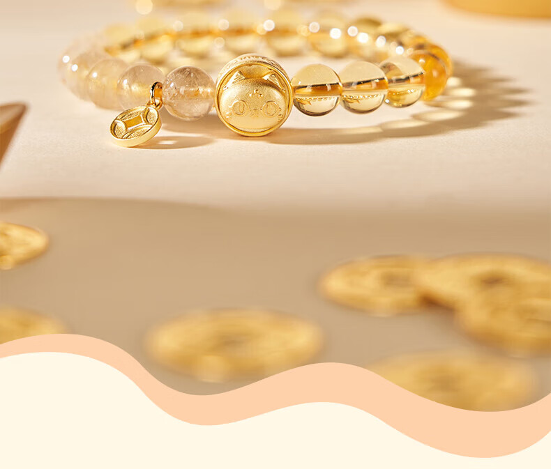 Dayingbowuguan Anderson Cat Turn-Turn Cat Yellow Crystal Light Luxury Bracelet, Women's High-End Beaded Bracelet, Birthday Gift for Girls 17
