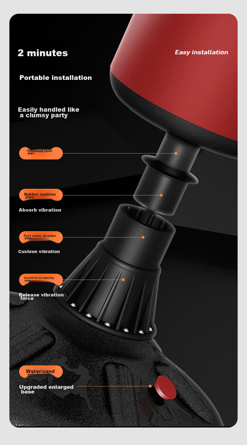 Li-Ning Punching Bag Boxing Training Equipment Fitness Gloves Boxing Target Sandbag for Children And Adults, Non-Bouncing Sports Standing Home Use 11