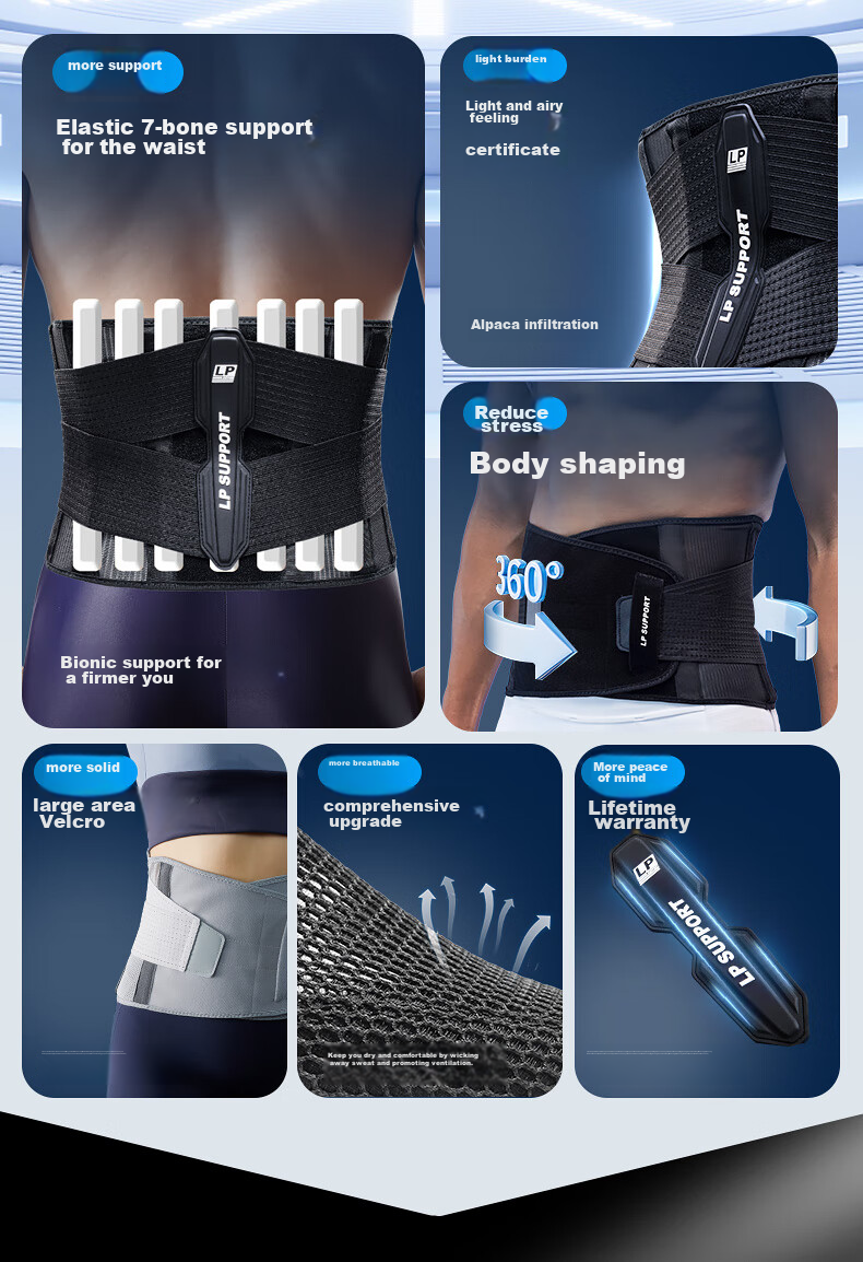 LP Lumbar Support Belt for Herniated Disc, Medical-Grade, for Men And Women, Ultra-Lightweight, Breathable, Summer Style 4